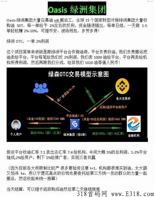 绿洲OTC逻辑讲解及绿洲otc搬砖介绍