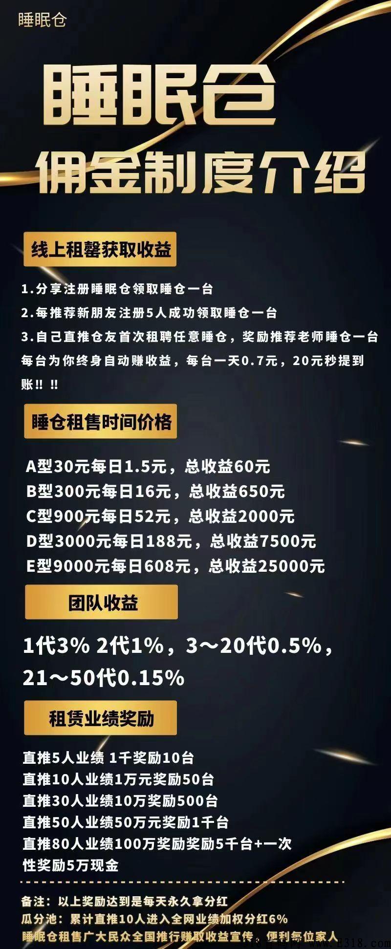 睡眠仓，最新首码项目，注册就送每天奖励提现秒到