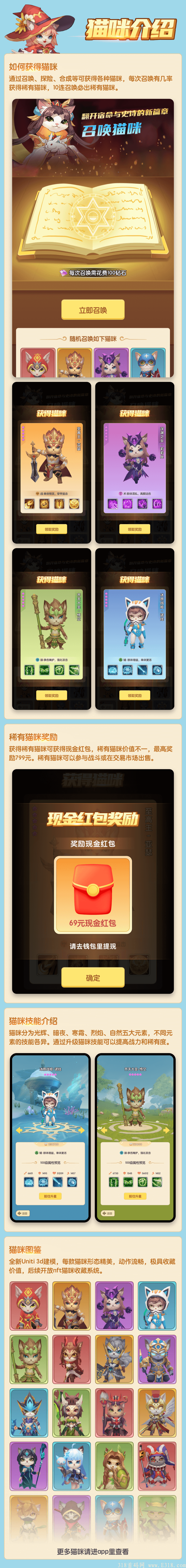 《猫之幻想》史上最强项目来袭，搬砖手游，撸也能高收益，10袋收益+最高级别扶持