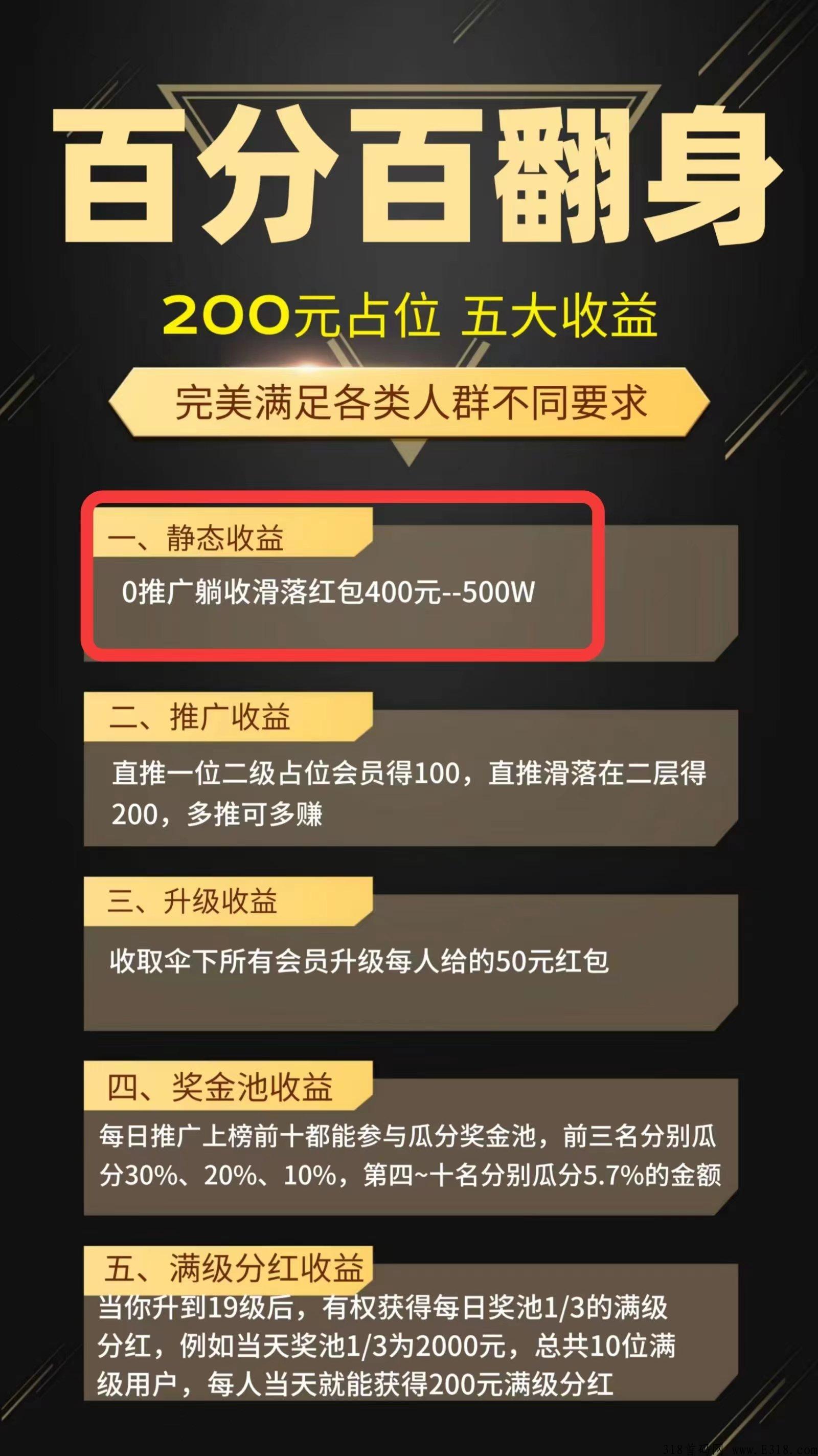 【百分百翻身】，王炸项目