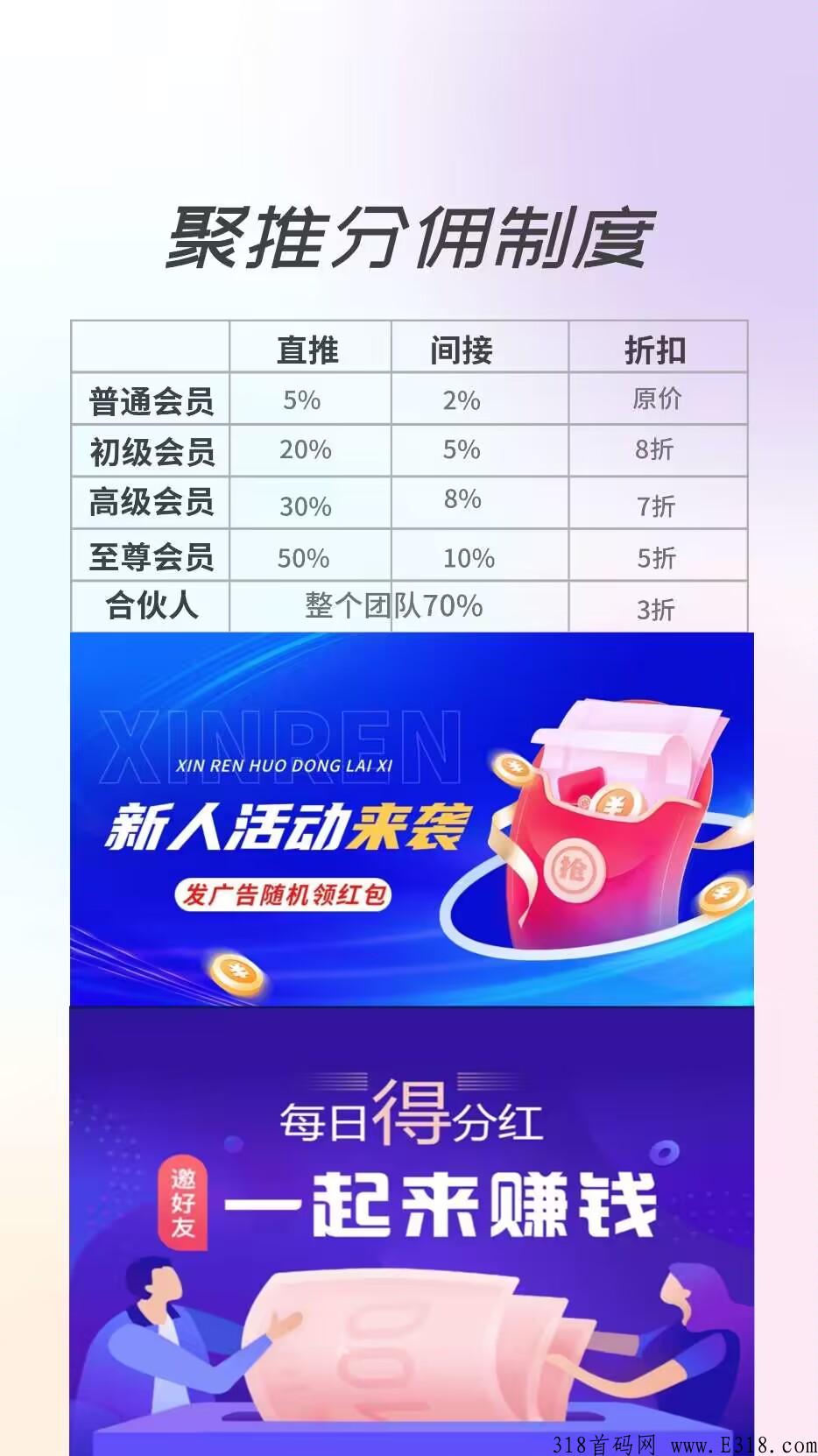 聚推首码刚出，新广告平台，限时扶持合伙人