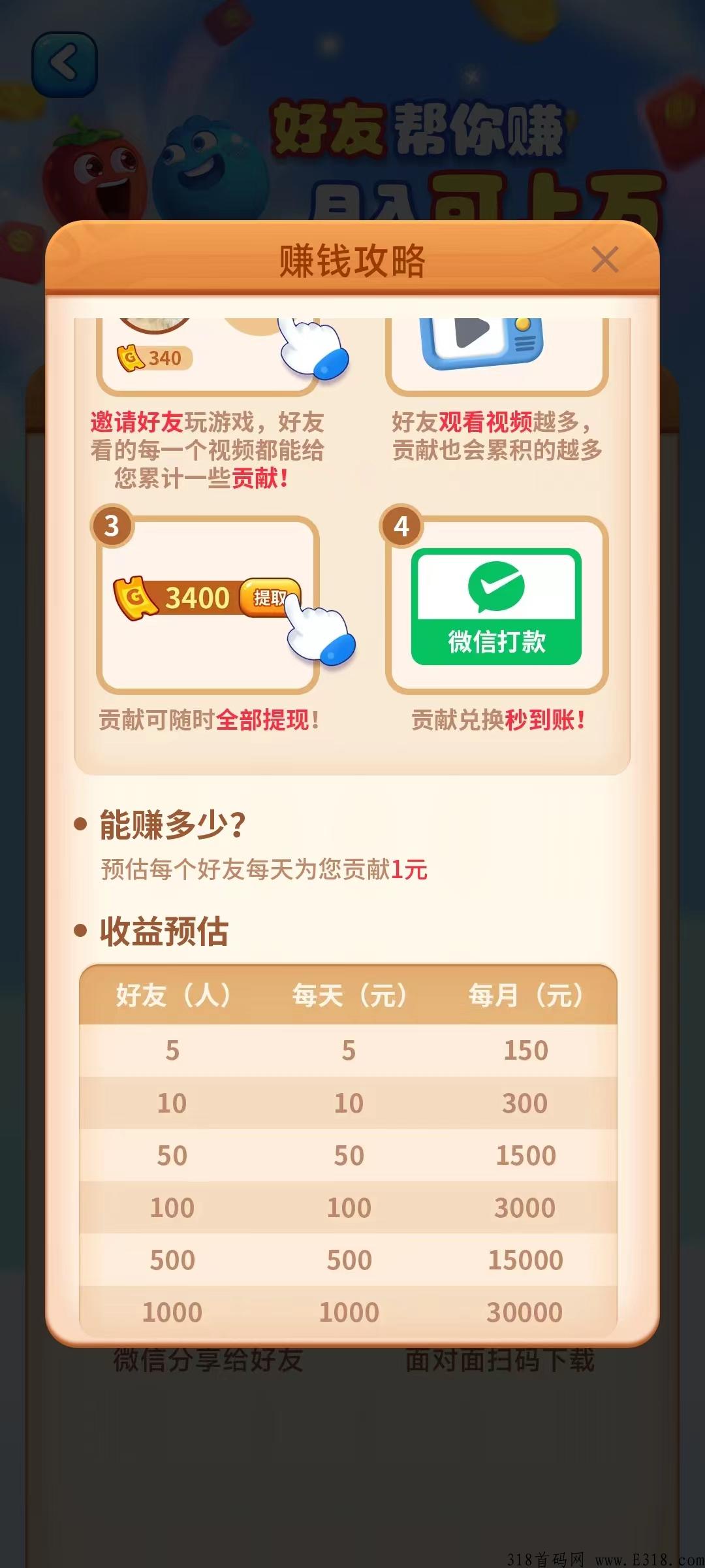 水果缤纷乐纯看广告视频赚米的app，看一天收益几十不是问题