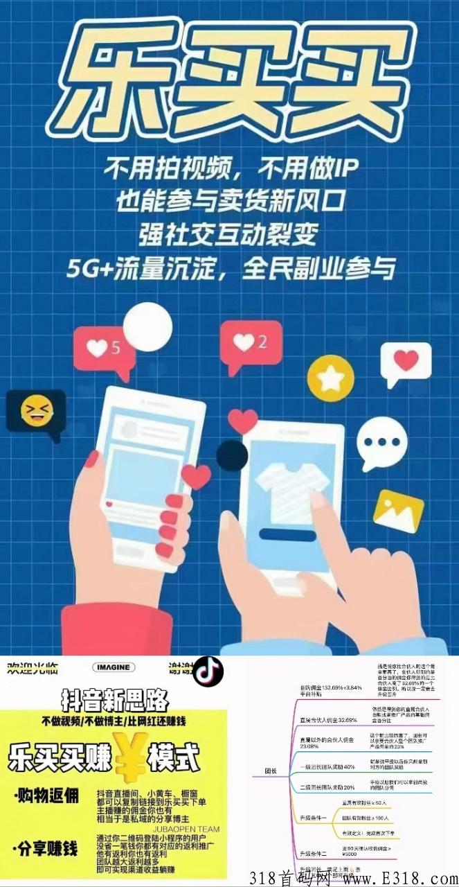 【乐买买】d音新项目，收益高！有d音就可以做（对接团队）