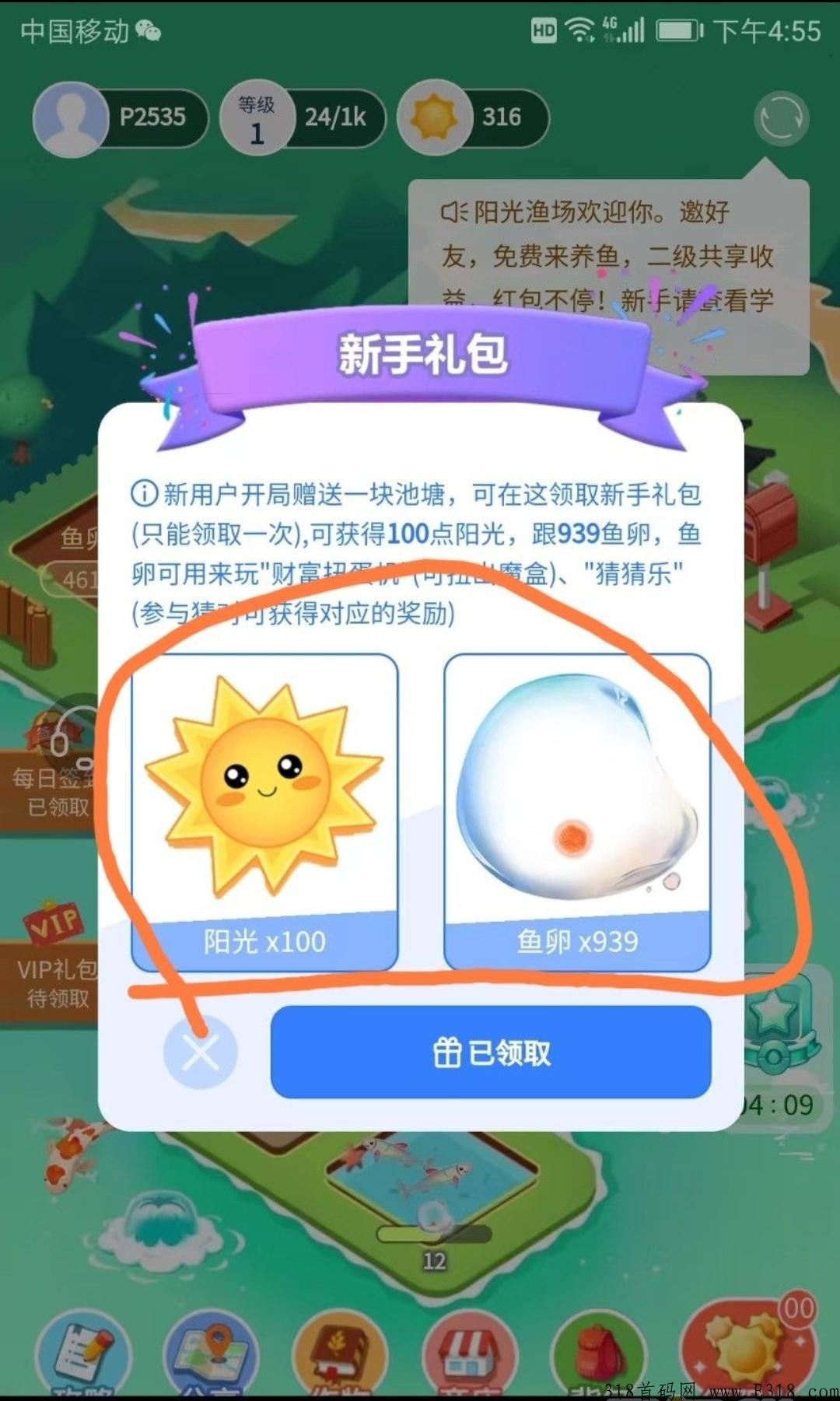 阳光渔场，首码可长期撸