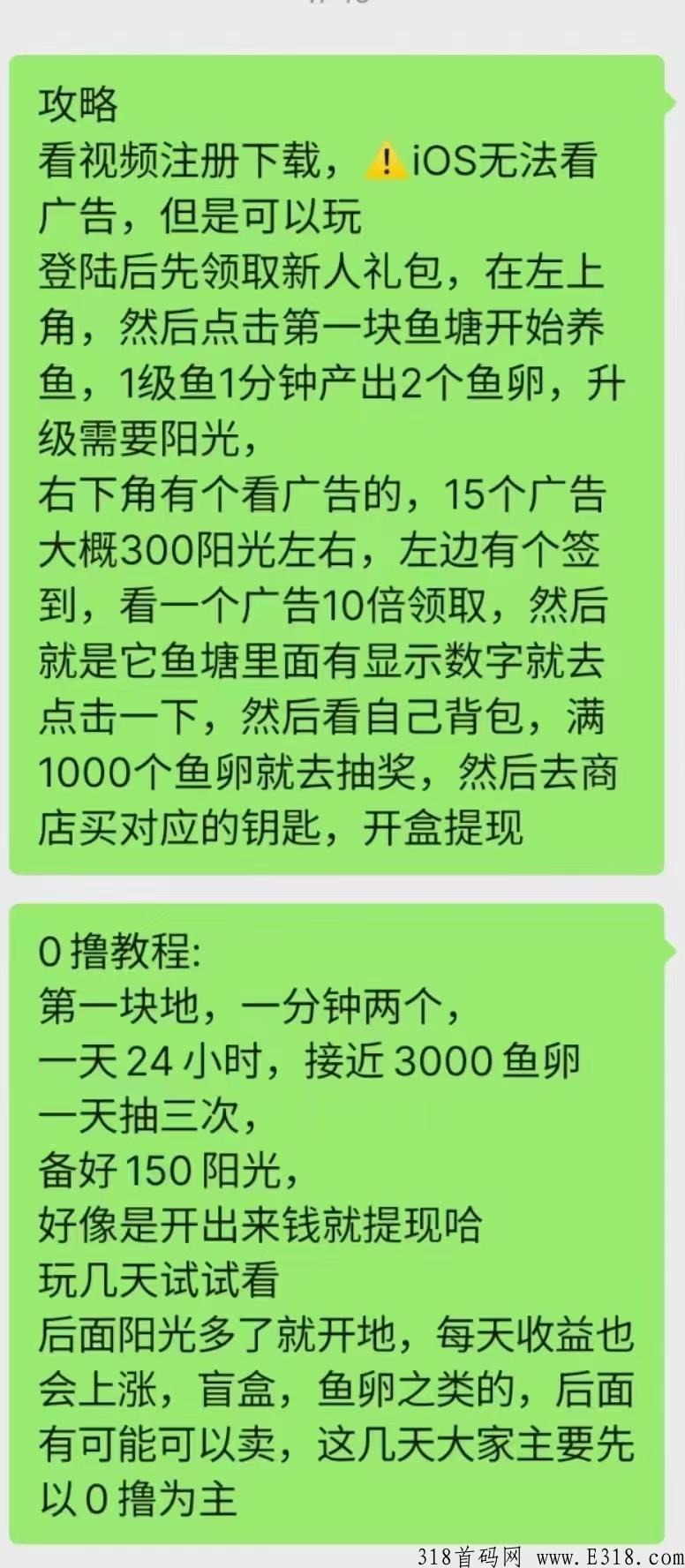 首码阳光渔场，可撸可投