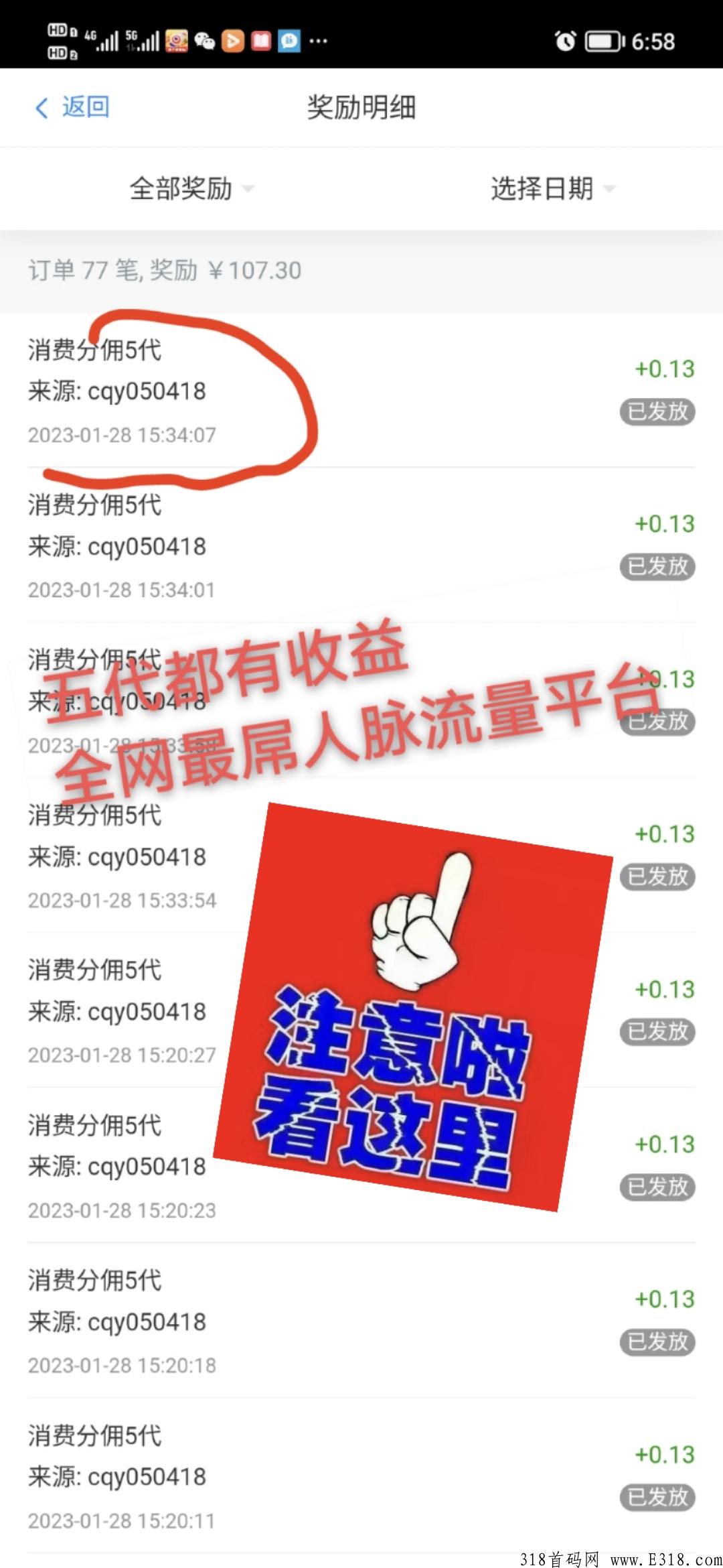 【赏金牛】五级分佣，全网模式，脉流量项目推广平台