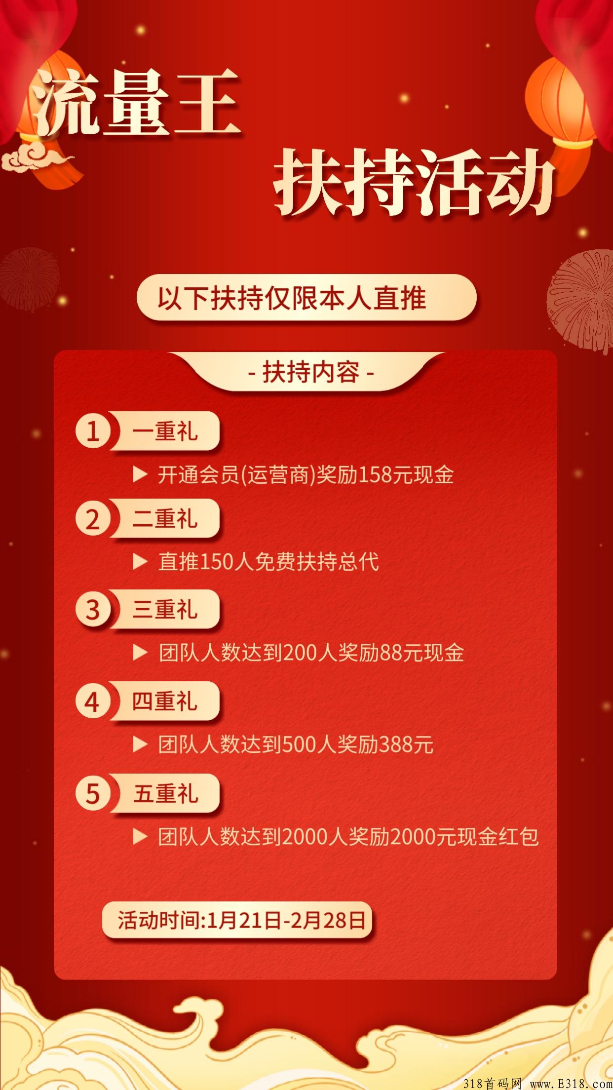 首码流量王，推广必备，大项目