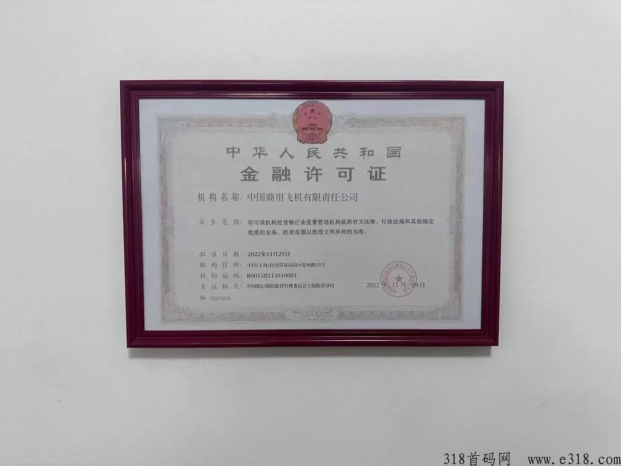 中G商飞C919新出的一个项目