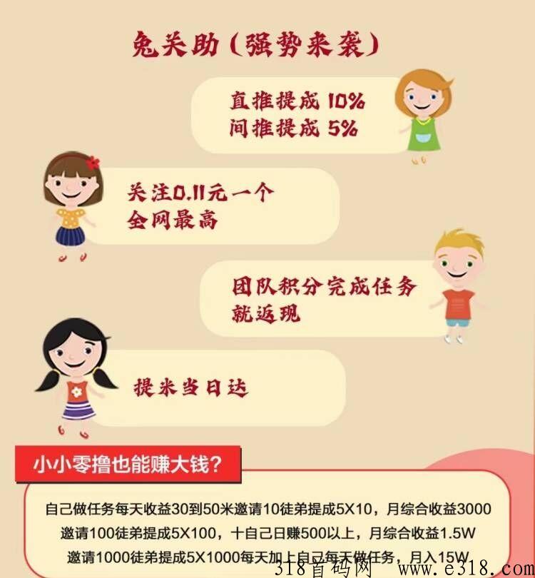 兔关助目前最火玩法，工作室可做矩阵