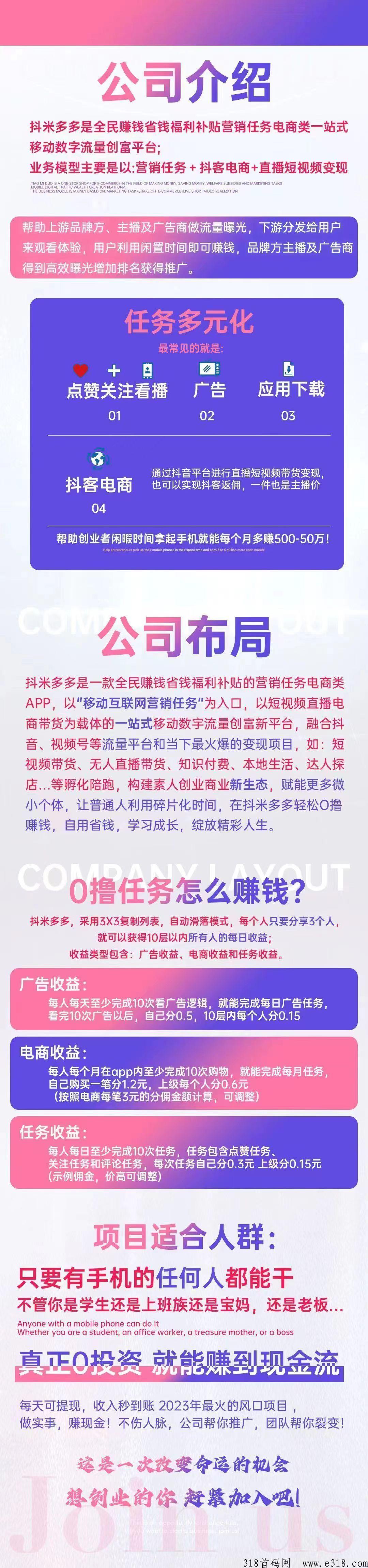 抖米多多首码预热，三三复制，10层滑落，超越花小猫模式