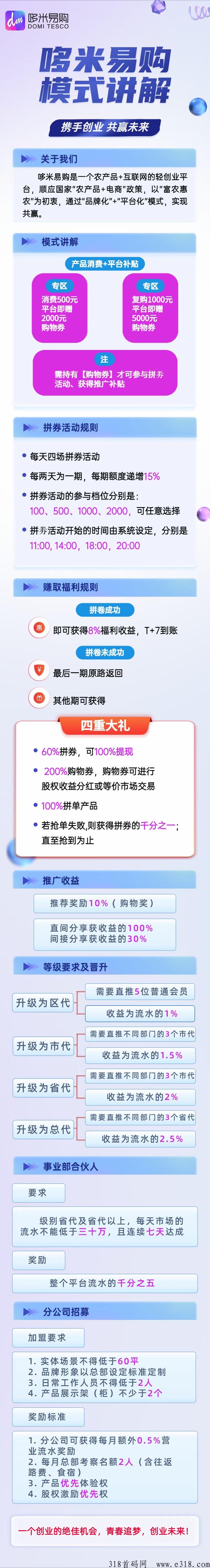 哆米易购，2023黑马项目众筹+竞拍+拼团模式