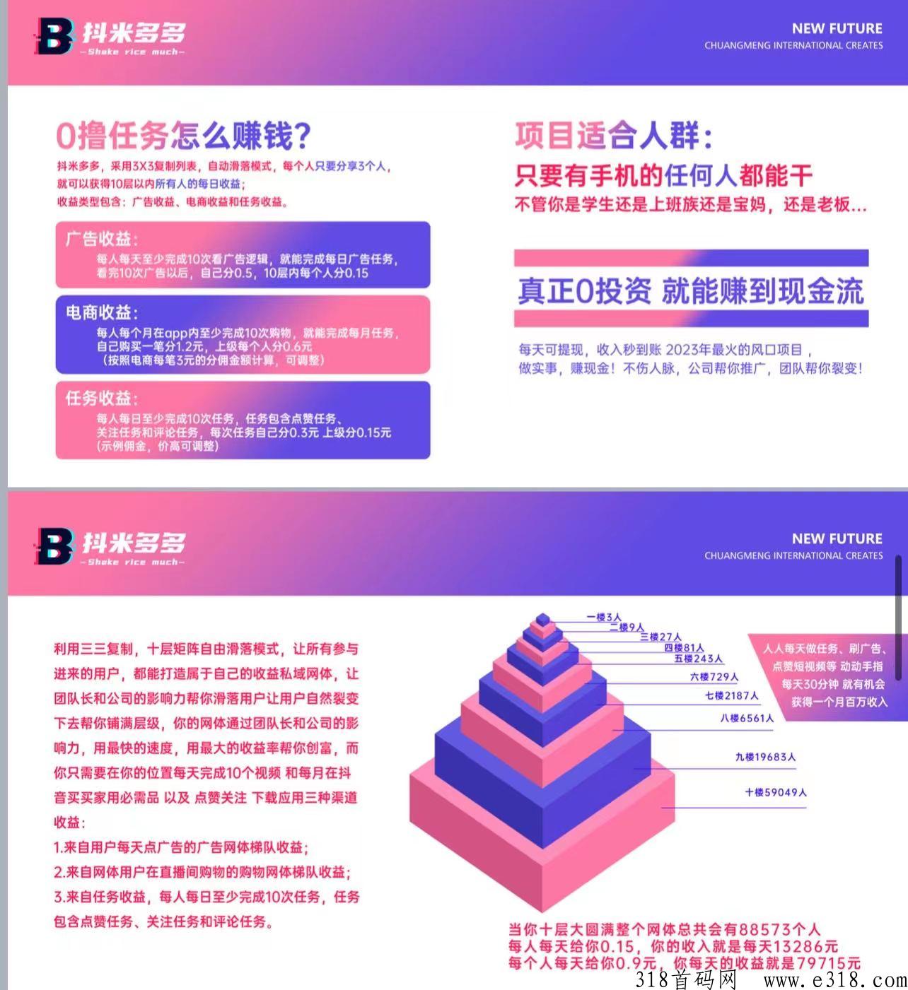 抖米多多，全网【最高对接】，20万团队为你保驾护航