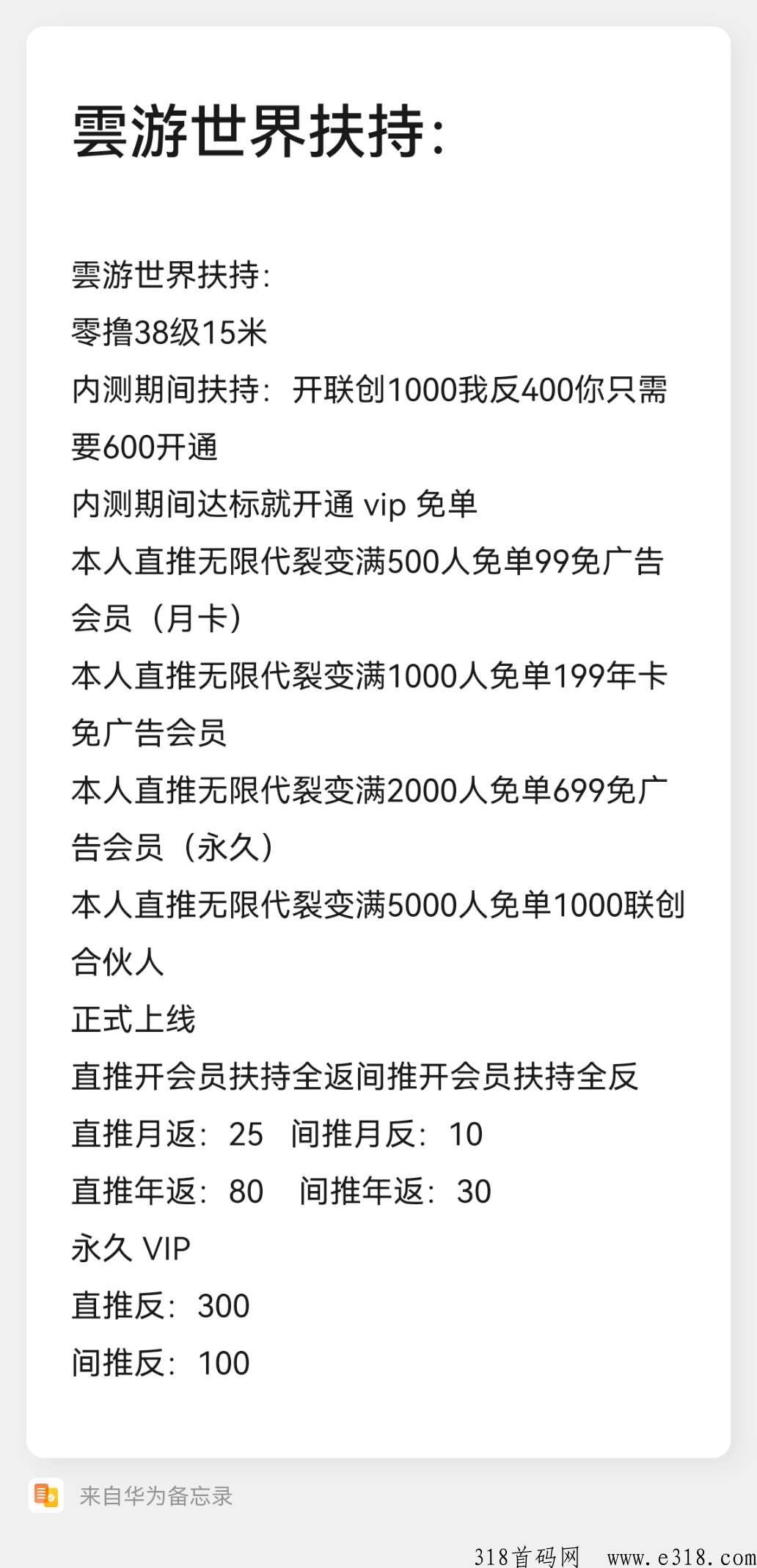 云游世界全网最高扶持，对接团队长！！