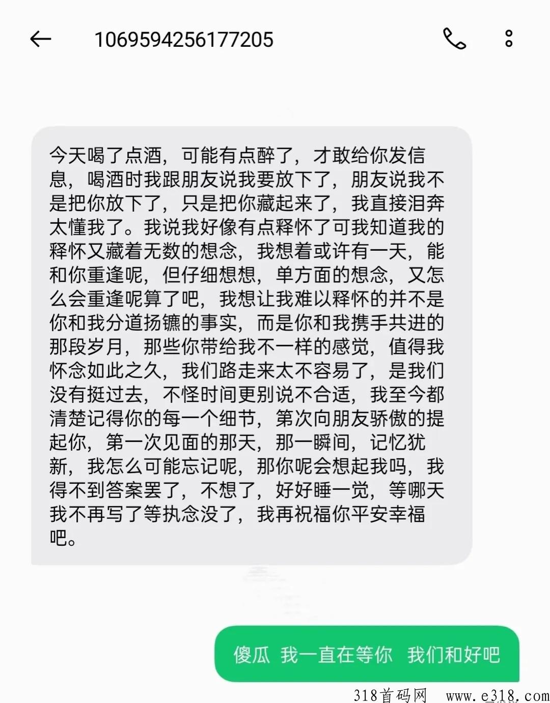 私恋岛， 匿名短信项目
