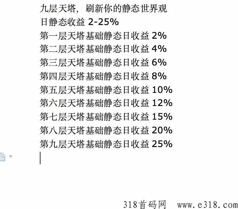 九层天塔，全网首创模式