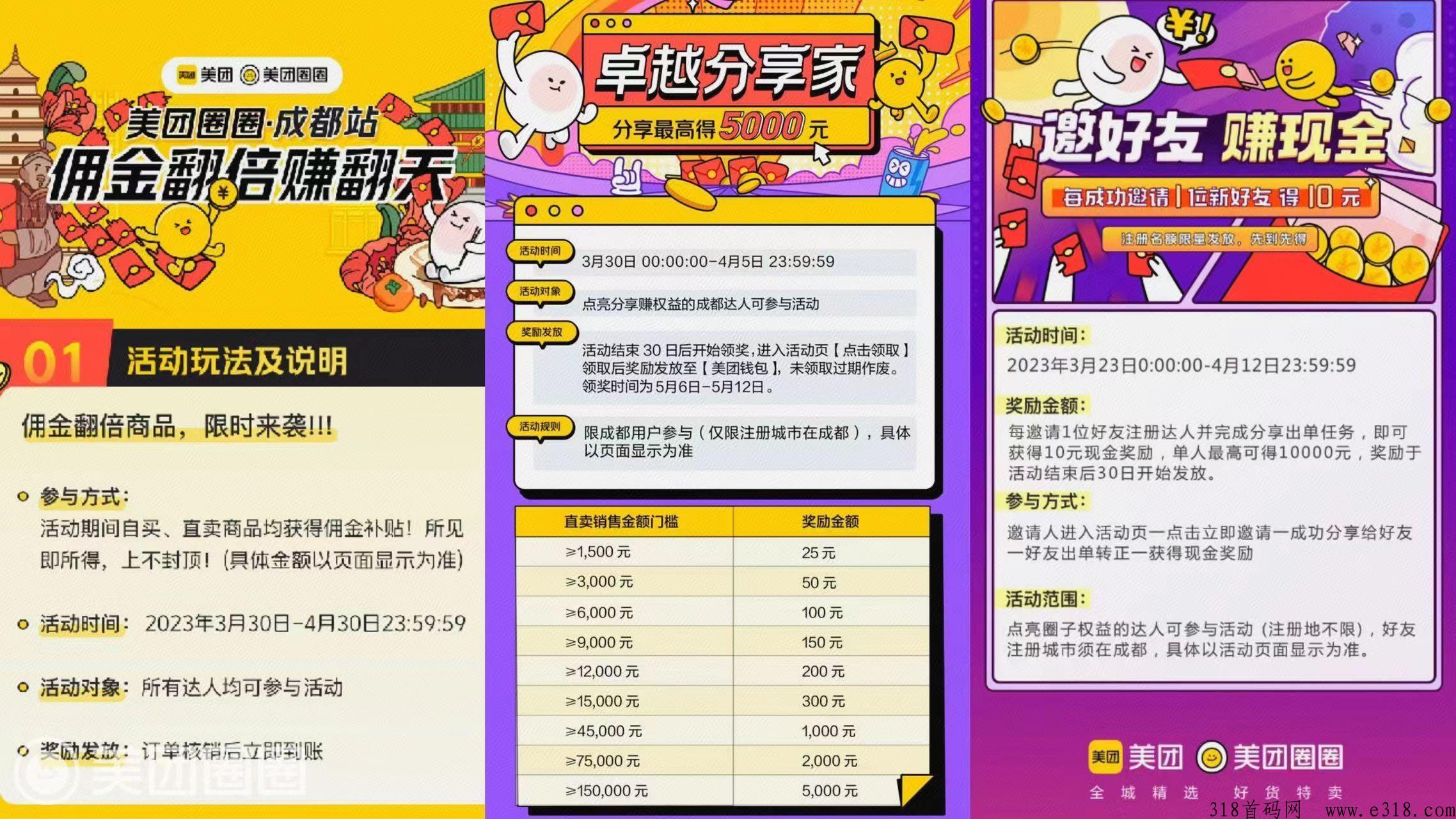 美团圈圈成都站，杭州站、常州站、武汉站、长沙站！注册进行中