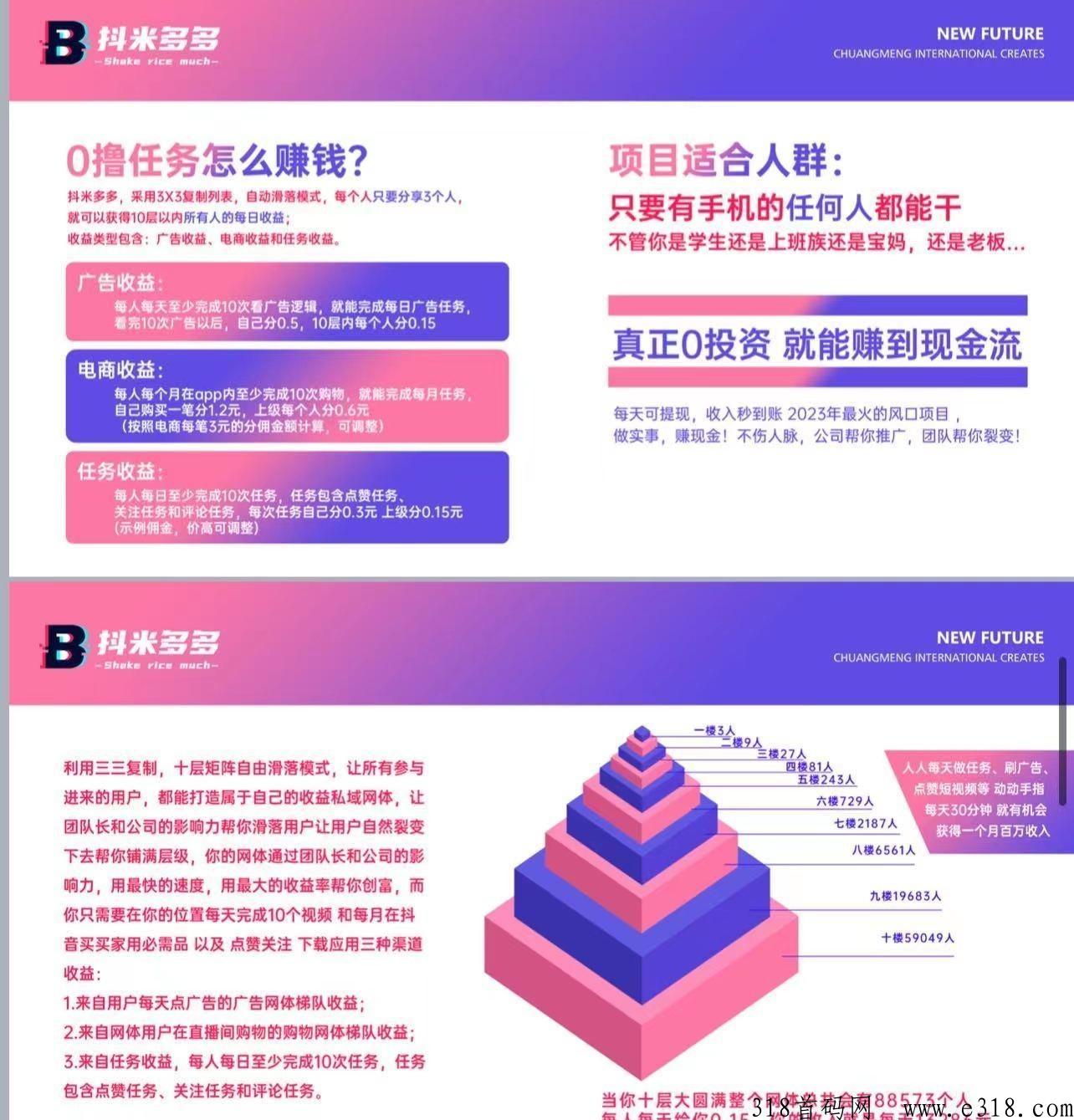 抖米多多! 最新首码！全网【最高等级别金额扶持帮助对接】专业团队绝对为你保驾护航