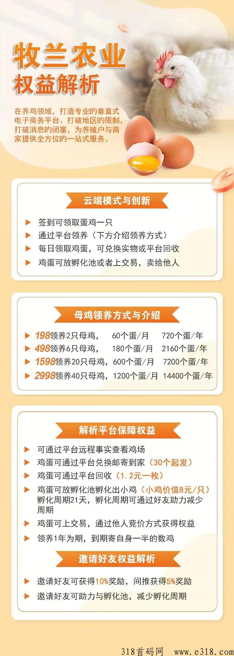 牧兰农业，火爆养鸡赚大米，现金扶持下级