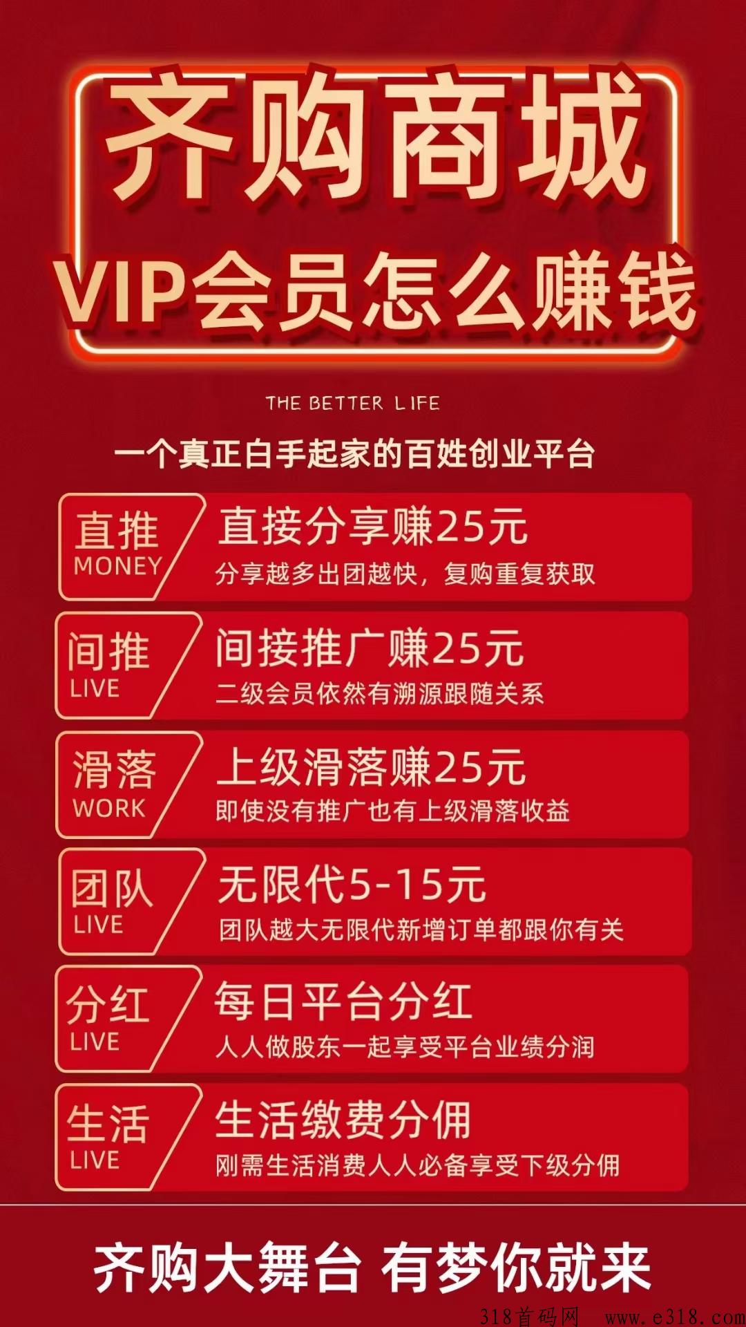 齐购商场首码，刚刚上线内测期，占位不分享照样也能天天有奖励