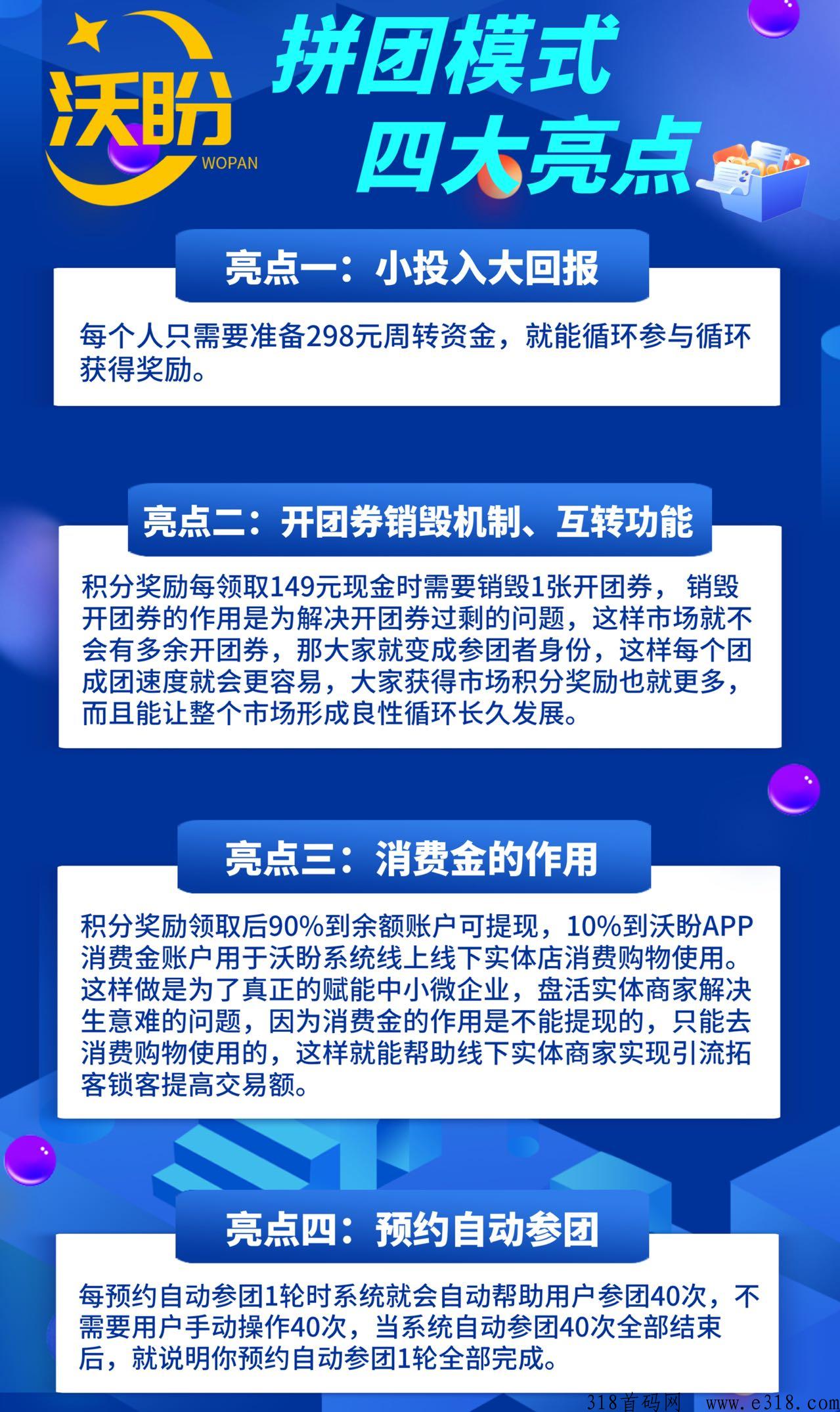 沃盼自动拼团，创新模式即将上线，全网首码公司对接团队