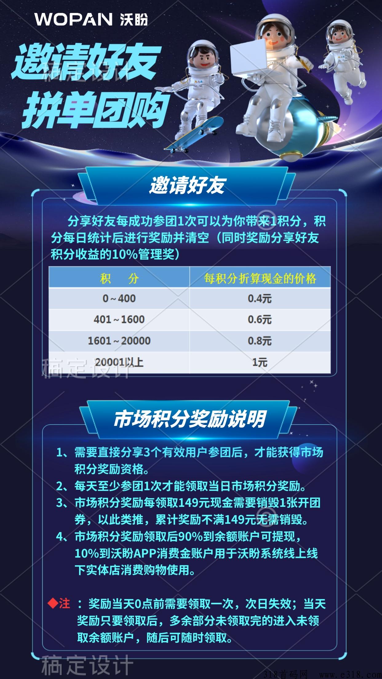 沃盼即将火爆上线，全新独创拼团模式， 2023黑马项目