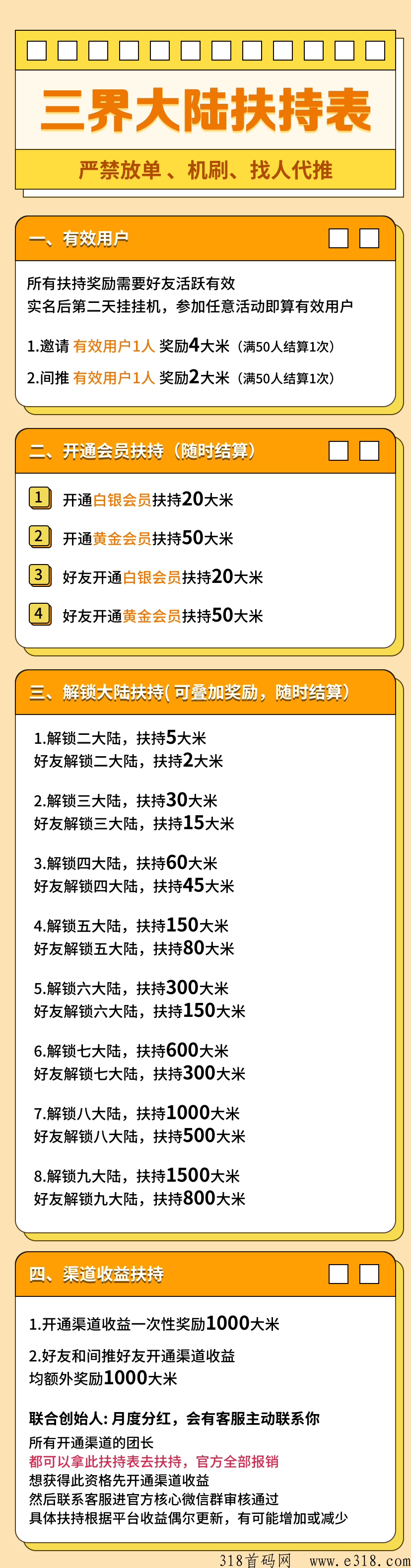 三界大陆推广一人立领奖励