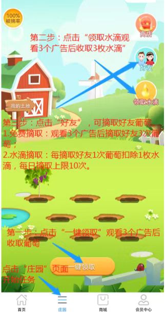 葡萄山庄，预热项目，多种奖励扶持，拿到手软！