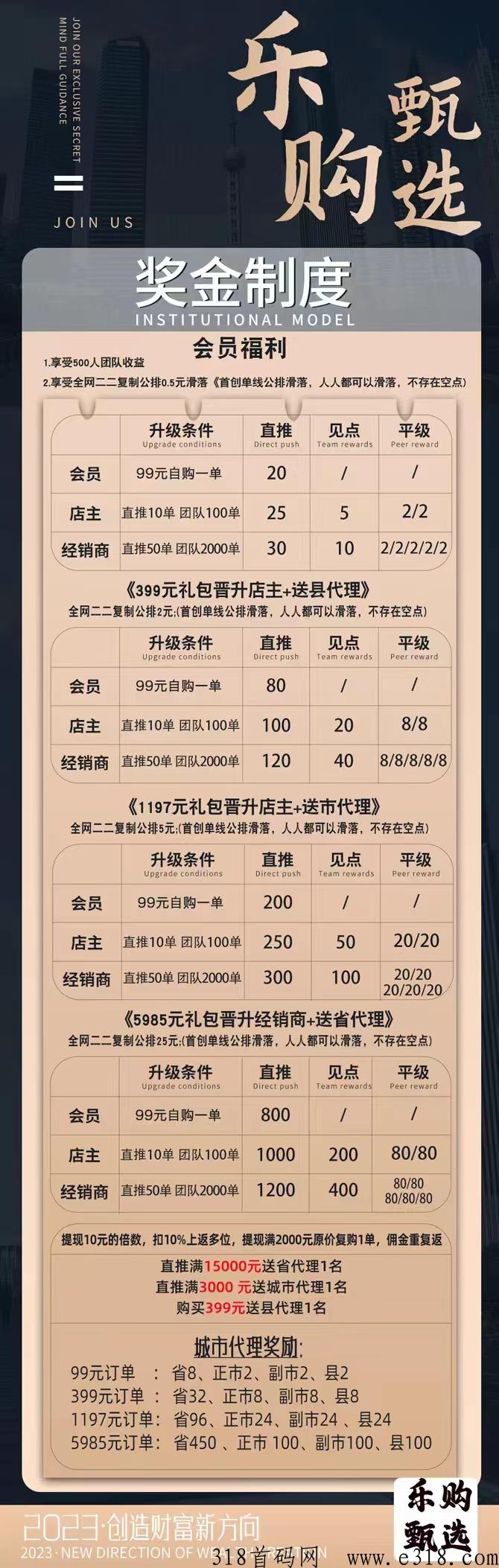 乐购甄选，二二复制大公排