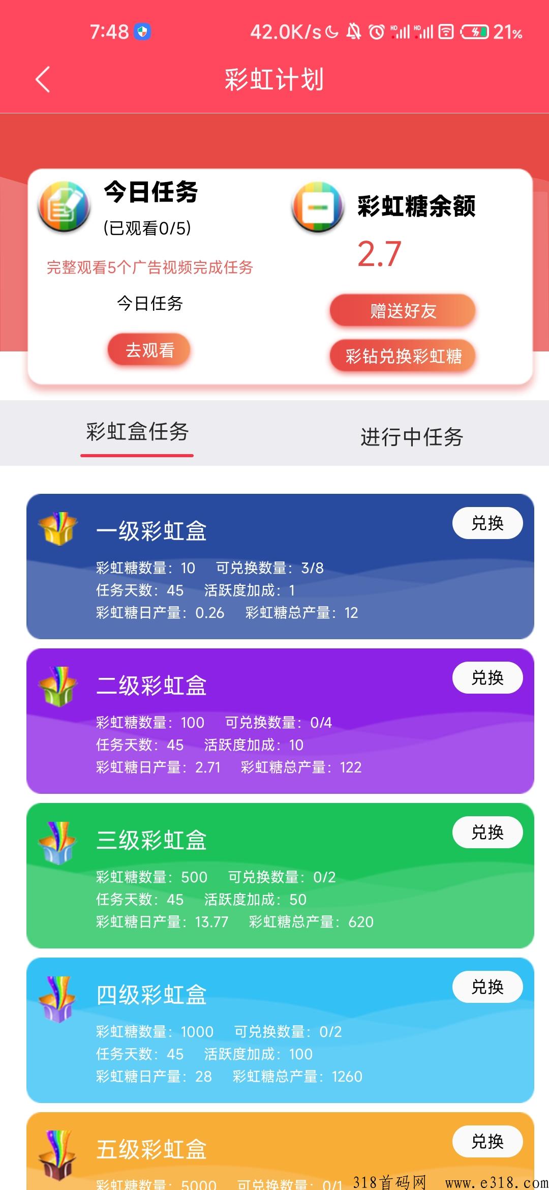 彩虹盒子，目前一个彩虹糖价高