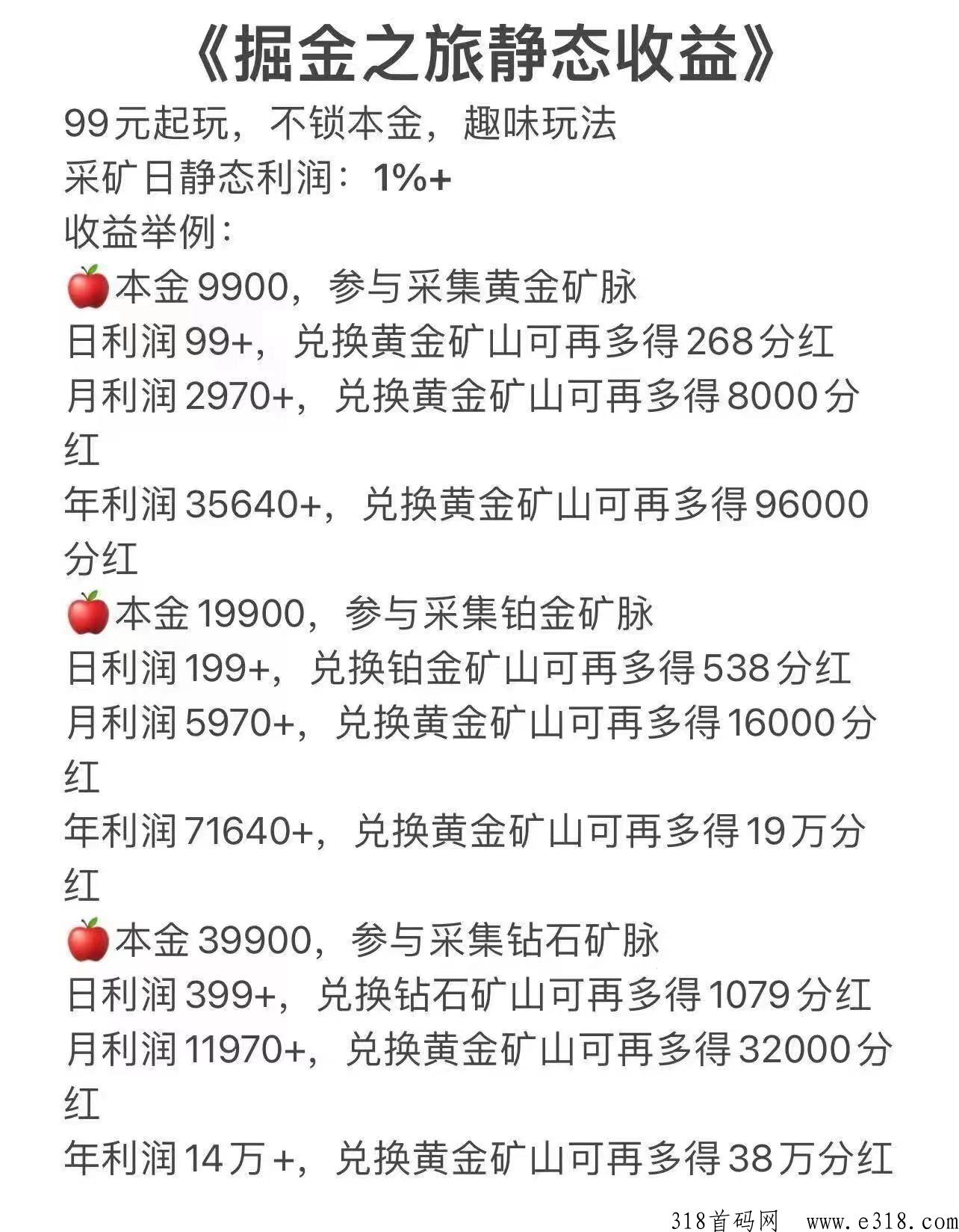 掘金之旅，首码刚出一秒，全新模式，最高政策扶持团队长