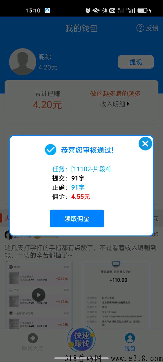小说录入赚米，会打字就行，速撸