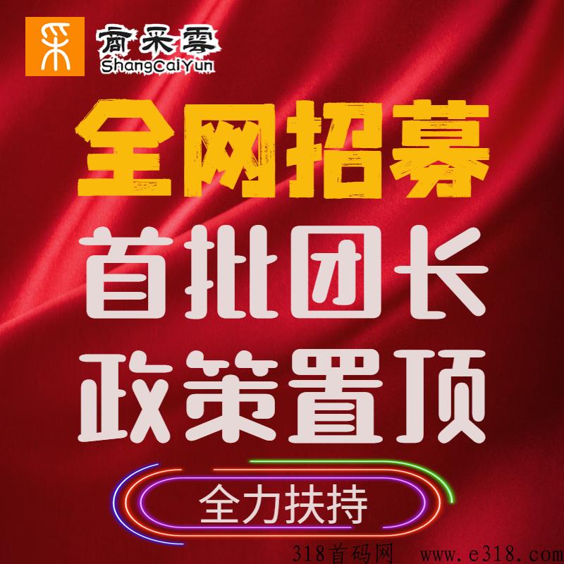 商采雲重磅首码，项目全网招募首批市场领导(团队)人