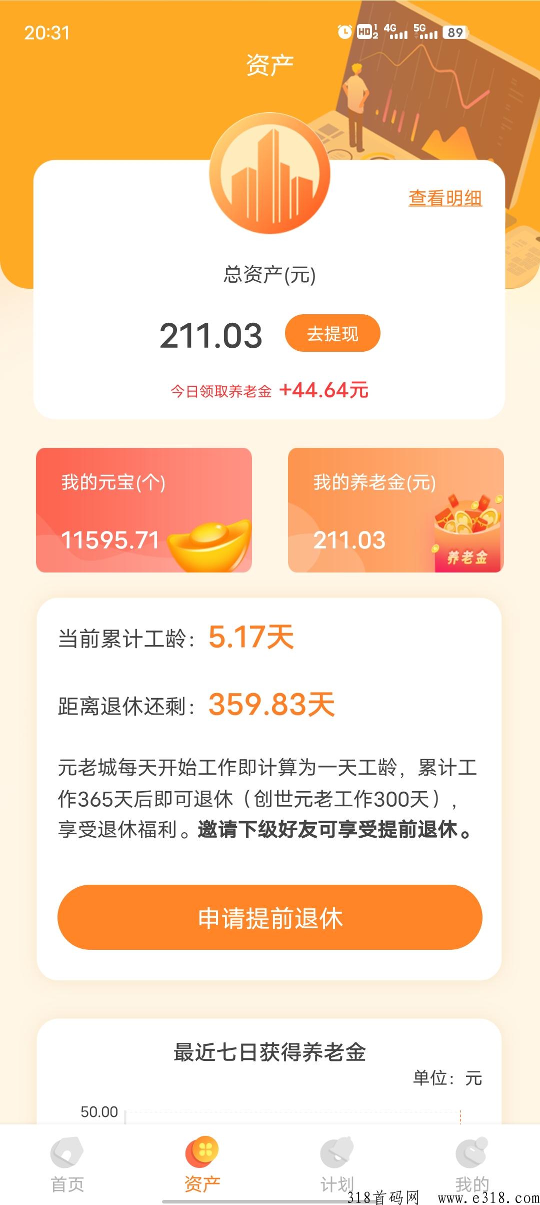 创世元老城，天退休计划正式开启，不用看广告