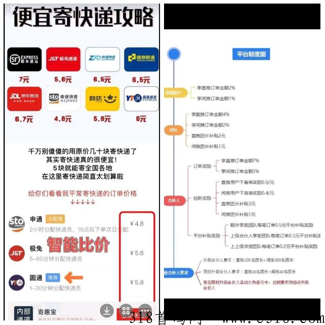 速邮寄，全新首码发快递低价