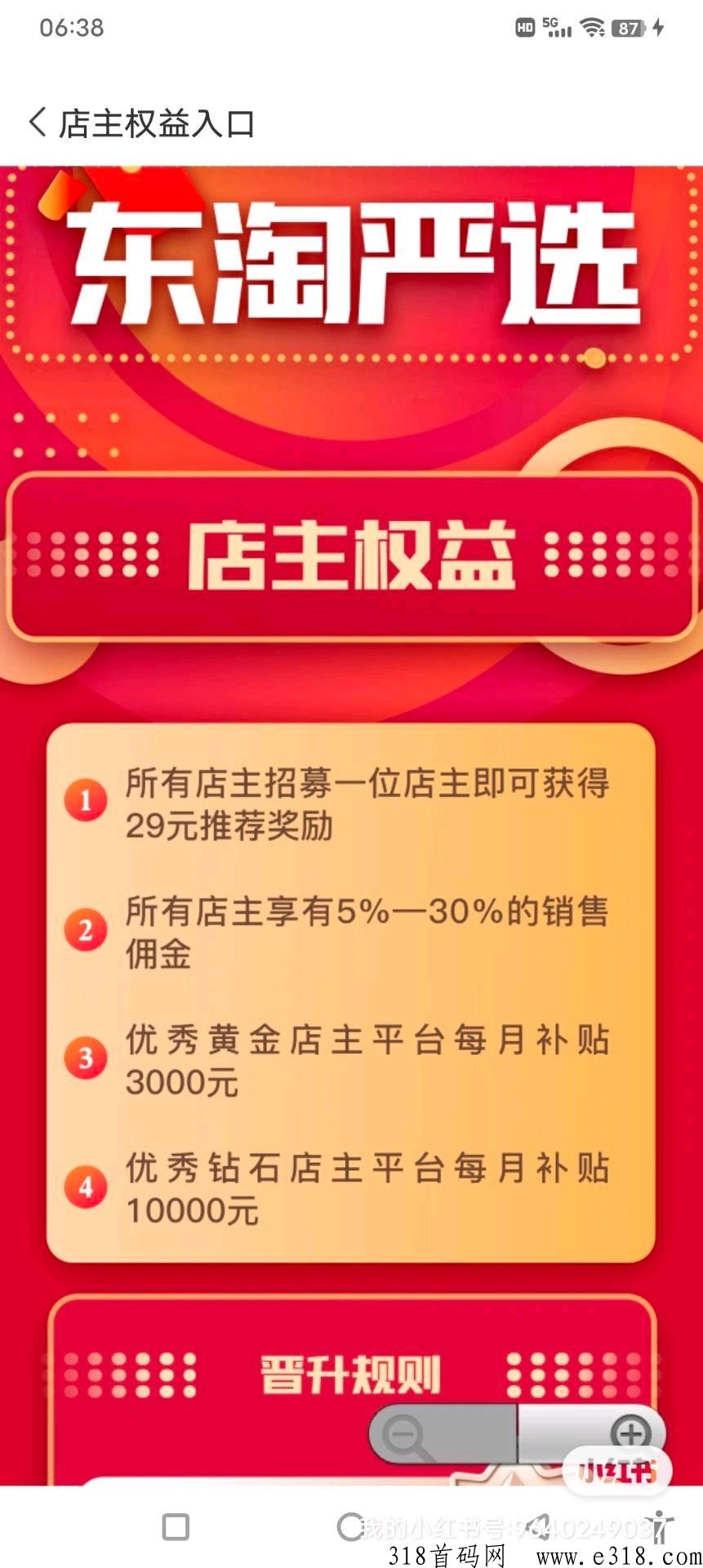东淘严选正规上市平台，无货源店铺，注册返奖励，轻松赚米不是梦