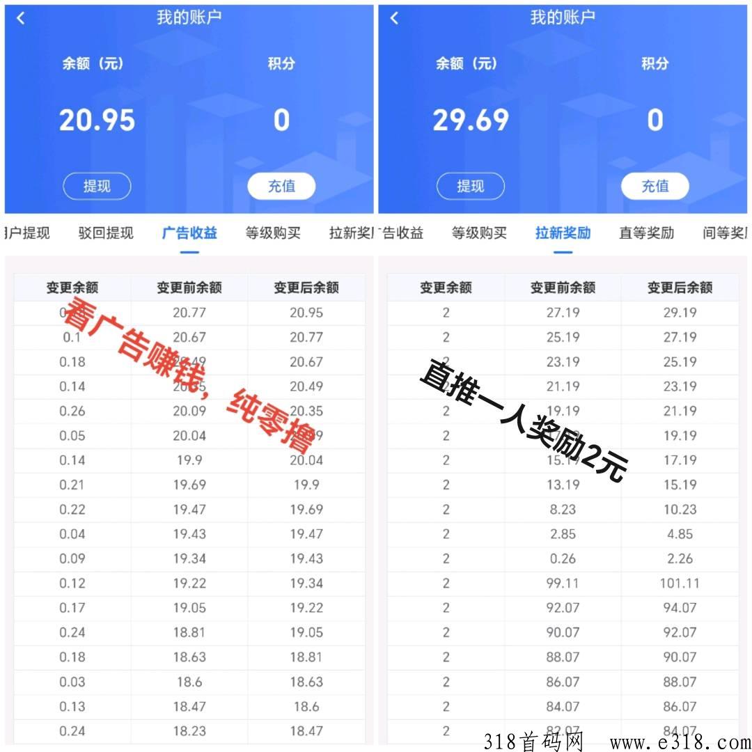 乐刷宝，看广告获收益，可扶持