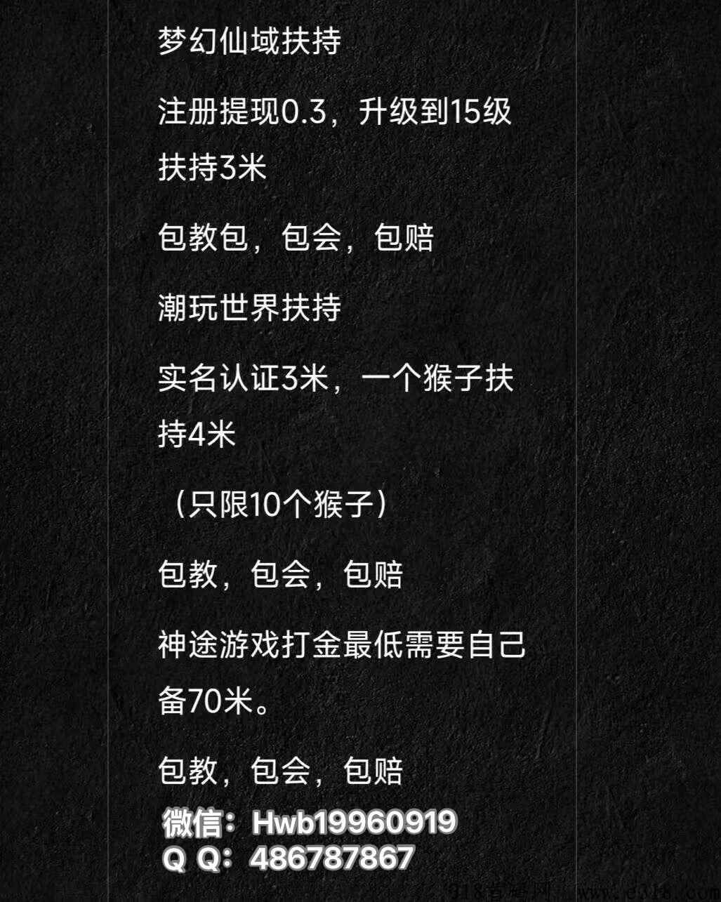 神途传奇打金赚米项目