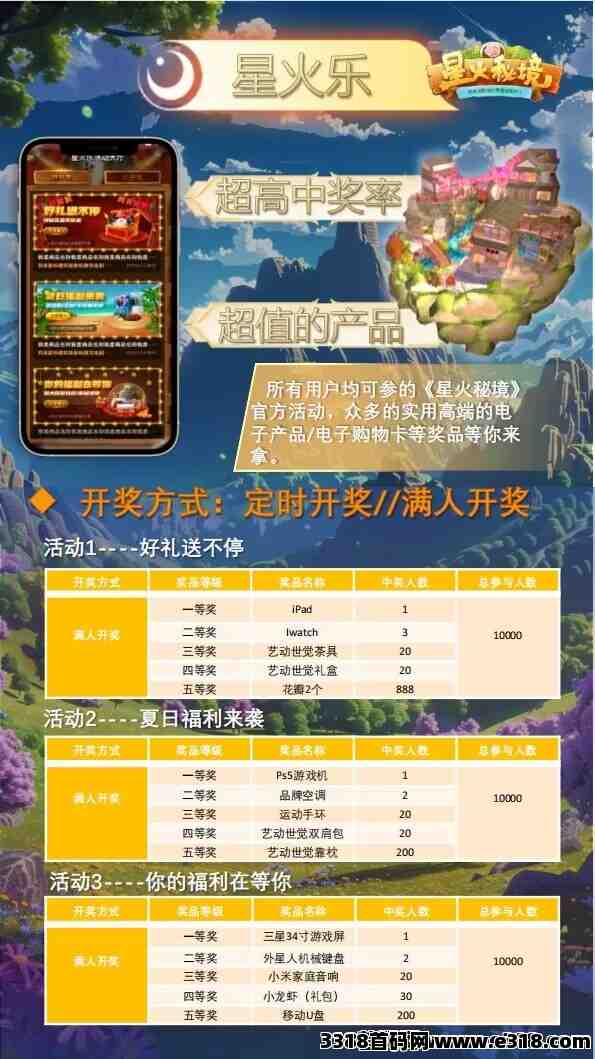 星火秘境，首码上线，全程撸，抢占市场，政策拉满