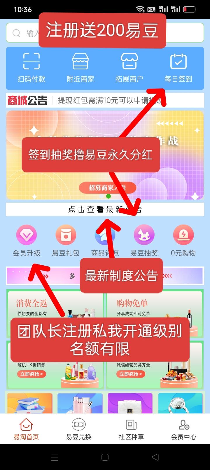易淘，撸易豆分红对接团队长