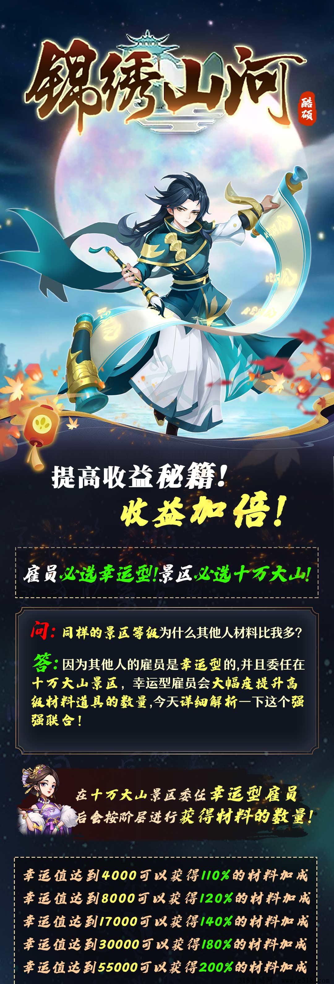 【锦绣山河】最新提高收益秘籍！让你的收益加倍！