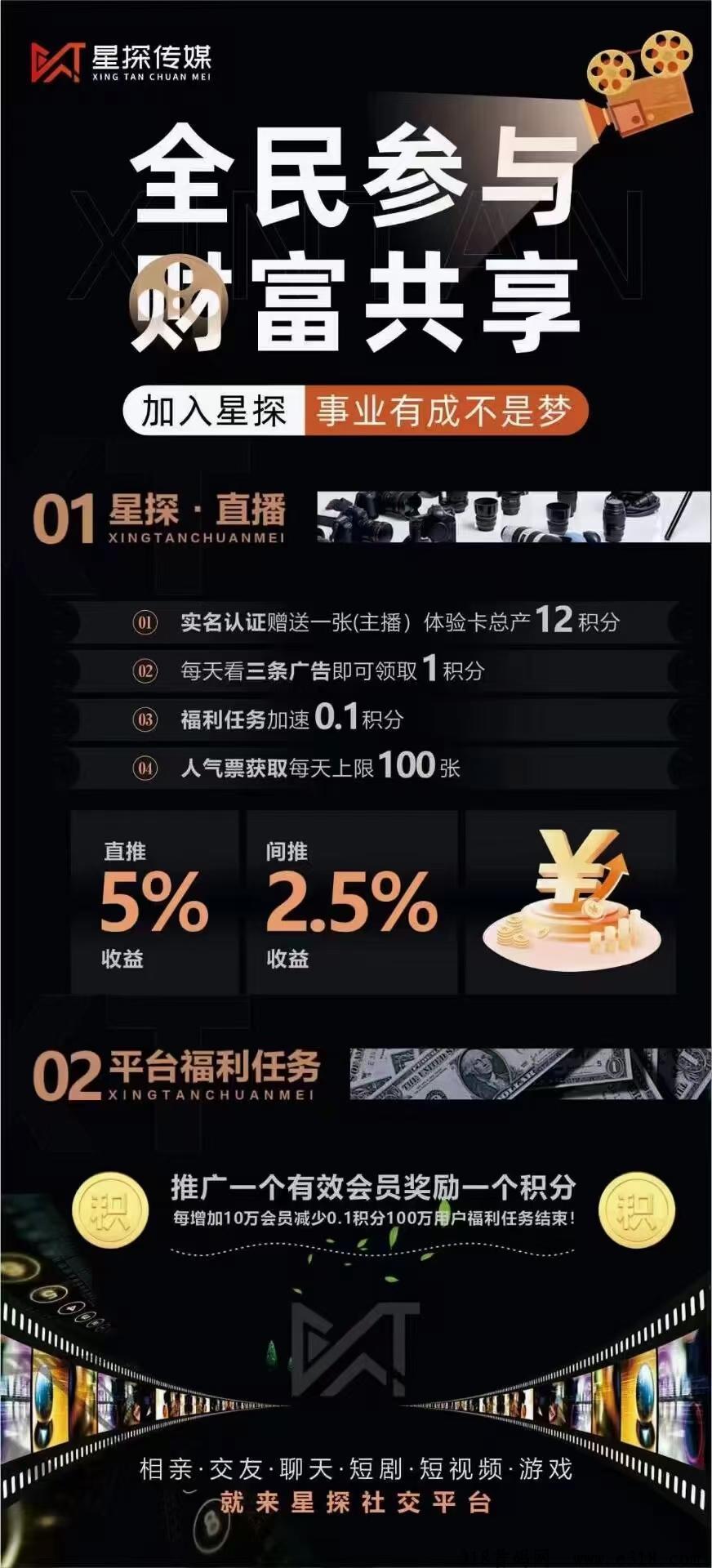 星探传媒，线下工作室已相继落地，顶级待遇招募上包直推和团队