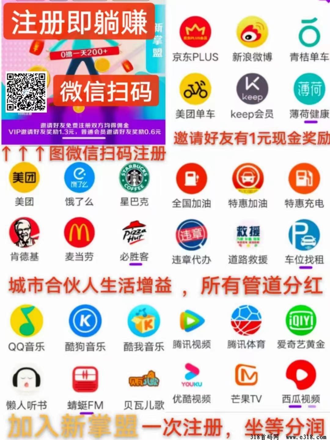 新掌盟首码，全网平台，十几个管道收益