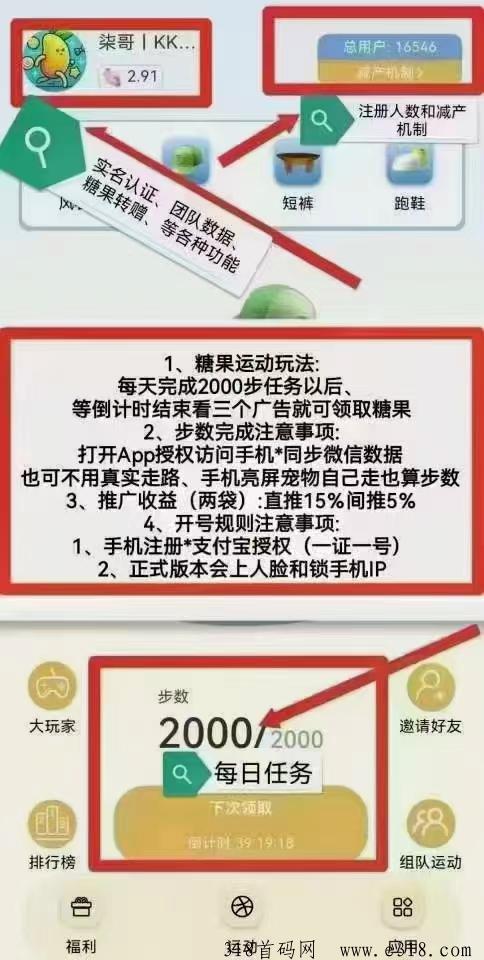 糖果运动纯零撸！每天赚米不是梦，团队裂变，你我皆是黑马！