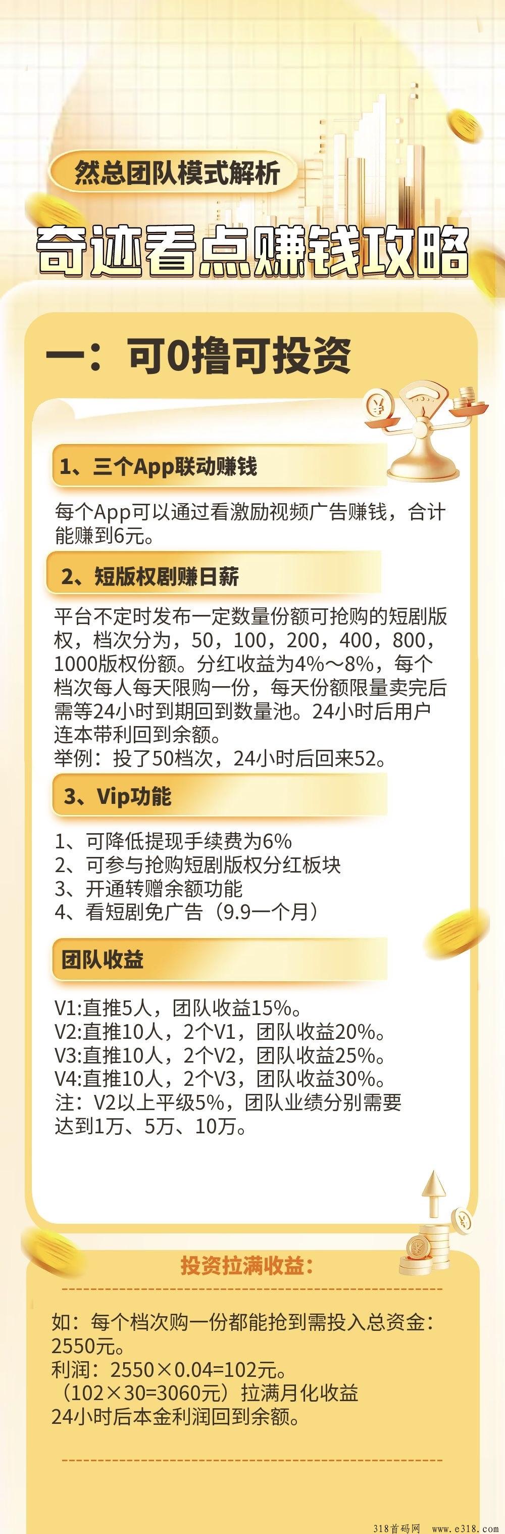 奇迹看点每天免费赚奖励