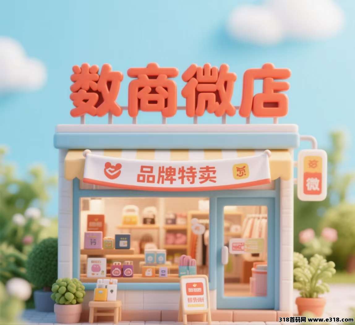 数商微店，全新玩法，总部一手对接，扶持拉满，即将火爆上线