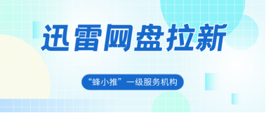 蜂小推，想搞副业？迅雷网盘推广，随时随地都能做