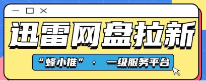 蜂小推，碎片时间想创收？迅雷网盘推广简单操作不耗时