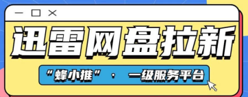 蜂小推，从拉新到分成！迅雷网盘推广的管道收益搭建法