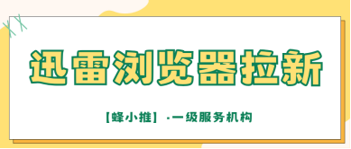 蜂小推，拉新不是终点！迅雷浏览器推广+留存的一体化策略