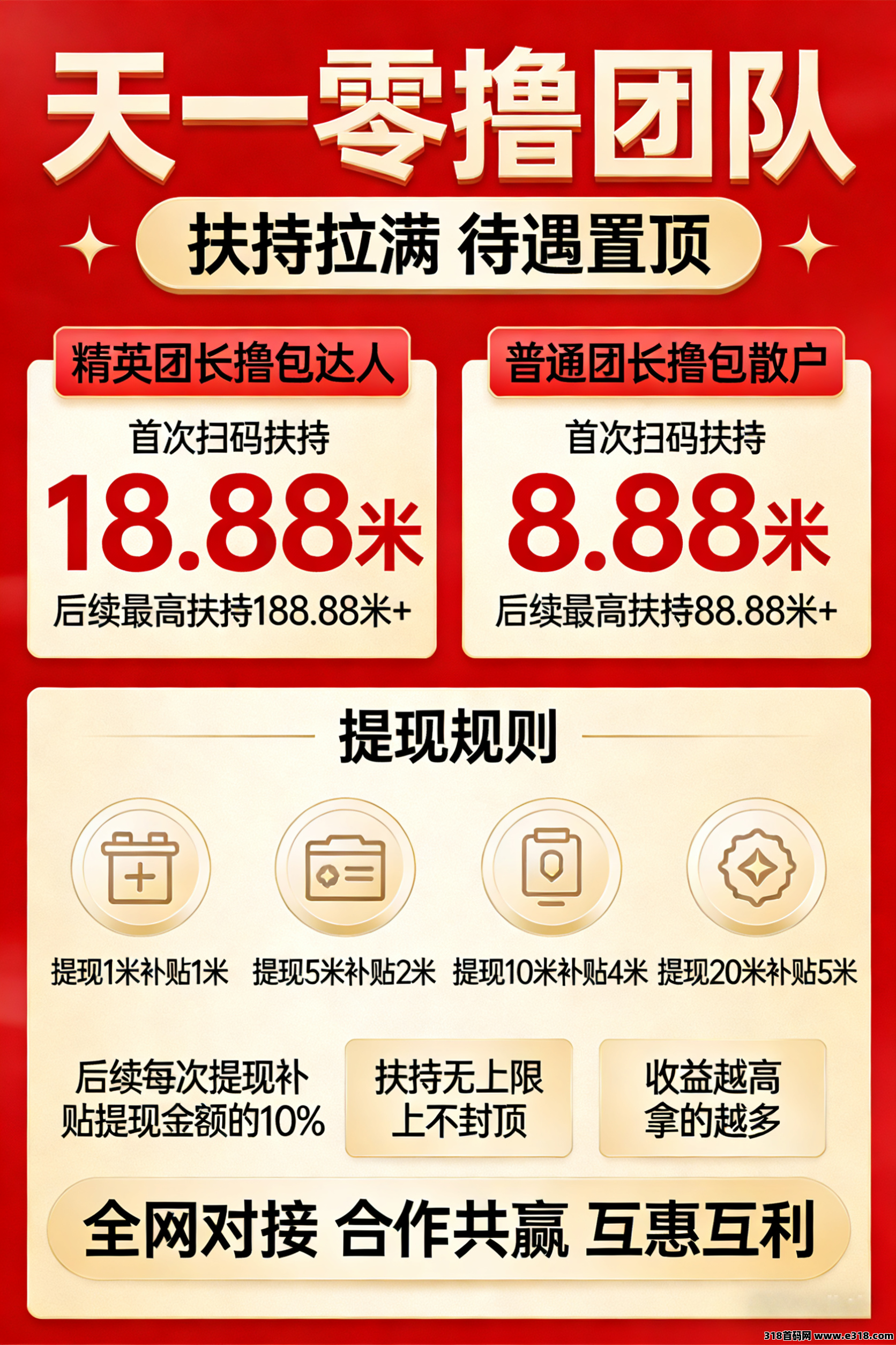 五福夺宝首码，超高扶持等你拿，零撸广告赚，不养机